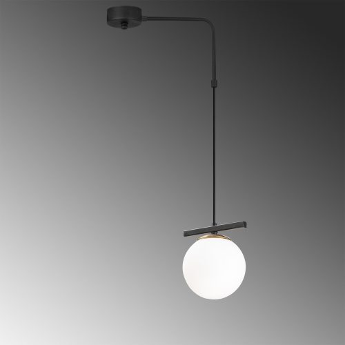 Modern industrial chandelier, adjustable height, black and white metal body, 37 x 15 cm | E27 socket, max 40W, IP20 | Perfect for Scandinavian and modern decor, set up instructions included