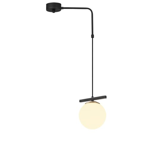 Modern industrial chandelier, adjustable height, black and white metal body, 37 x 15 cm | E27 socket, max 40W, IP20 | Perfect for Scandinavian and modern decor, set up instructions included