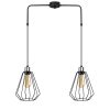 Modern Black Wall Lamp, MDF Body, 60 x 12 x 33 cm, E27 Socket (Max 40W), IP20, Pluggable, Laser-Cut Design, Stylish & Functional Lighting for Any Space