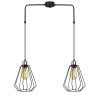 Modern Black Wall Lamp, MDF Body, 60 x 12 x 33 cm, E27 Socket (Max 40W), IP20, Pluggable, Laser-Cut Design, Stylish & Functional Lighting for Any Space