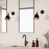 Modern Black Wall Lamp, MDF Body, 60 x 12 x 33 cm, E27 Socket (Max 40W), IP20, Pluggable, Laser-Cut Design, Stylish & Functional Lighting for Any Space