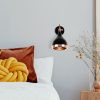Modern Black Wall Lamp, MDF Body, 60 x 12 x 33 cm, E27 Socket (Max 40W), IP20, Pluggable, Laser-Cut Design, Stylish & Functional Lighting for Any Space