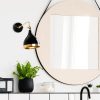 Modern Black Wall Lamp, MDF Body, 60 x 12 x 33 cm, E27 Socket (Max 40W), IP20, Pluggable, Laser-Cut Design, Stylish & Functional Lighting for Any Space