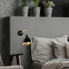 Modern Black Wall Lamp, MDF Body, 60 x 12 x 33 cm, E27 Socket (Max 40W), IP20, Pluggable, Laser-Cut Design, Stylish & Functional Lighting for Any Space