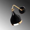 Modern Black Wall Lamp, MDF Body, 60 x 12 x 33 cm, E27 Socket (Max 40W), IP20, Pluggable, Laser-Cut Design, Stylish & Functional Lighting for Any Space