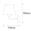 Modern Black Wall Lamp, MDF Body, 60 x 12 x 33 cm, E27 Socket (Max 40W), IP20, Pluggable, Laser-Cut Design, Stylish & Functional Lighting for Any Space