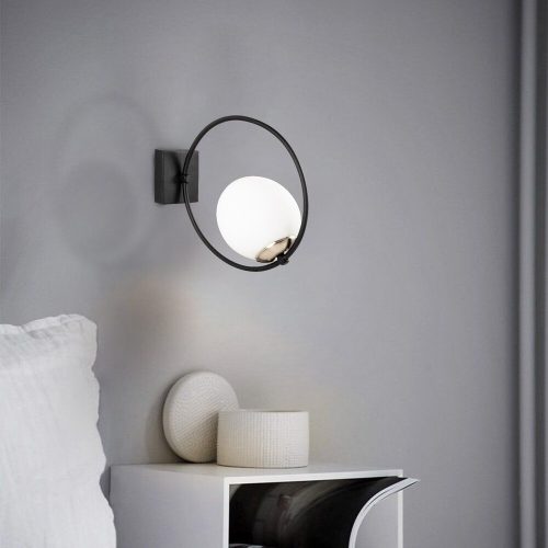 Modern Black Wall Lamp, MDF Body, 60 x 12 x 33 cm, E27 Socket (Max 40W), IP20, Pluggable, Laser-Cut Design, Stylish & Functional Lighting for Any Space