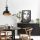 Modern Black Wall Lamp, MDF Body, 60 x 12 x 33 cm, E27 Socket (Max 40W), IP20, Pluggable, Laser-Cut Design, Stylish & Functional Lighting for Any Space
