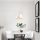 Elegant Modern Chandelier, White & Gold/Copper, 25 cm Diameter, 124 cm Height | Adjustable Height, E27 Socket, IP20 | Perfect for Glam & Scandinavian Home Décor, Stylish Lighting Solution