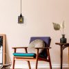 Modern Black Wall Lamp, MDF Body, 60 x 12 x 33 cm, E27 Socket (Max 40W), IP20, Pluggable, Laser-Cut Design, Stylish & Functional Lighting for Any Space