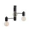 Modern Black Wall Lamp, MDF Body, 60 x 12 x 33 cm, E27 Socket (Max 40W), IP20, Pluggable, Laser-Cut Design, Stylish & Functional Lighting for Any Space
