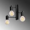 Modern Black Wall Lamp, MDF Body, 60 x 12 x 33 cm, E27 Socket (Max 40W), IP20, Pluggable, Laser-Cut Design, Stylish & Functional Lighting for Any Space