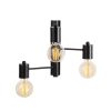 Modern Black Wall Lamp, MDF Body, 60 x 12 x 33 cm, E27 Socket (Max 40W), IP20, Pluggable, Laser-Cut Design, Stylish & Functional Lighting for Any Space