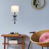 Modern Black Wall Lamp, MDF Body, 60 x 12 x 33 cm, E27 Socket (Max 40W), IP20, Pluggable, Laser-Cut Design, Stylish & Functional Lighting for Any Space