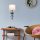 Modern Black Wall Lamp, MDF Body, 60 x 12 x 33 cm, E27 Socket (Max 40W), IP20, Pluggable, Laser-Cut Design, Stylish & Functional Lighting for Any Space