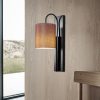 Modern Black Wall Lamp, MDF Body, 60 x 12 x 33 cm, E27 Socket (Max 40W), IP20, Pluggable, Laser-Cut Design, Stylish & Functional Lighting for Any Space