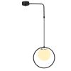 Modern Black Wall Lamp, MDF Body, 60 x 12 x 33 cm, E27 Socket (Max 40W), IP20, Pluggable, Laser-Cut Design, Stylish & Functional Lighting for Any Space