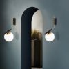 Modern Black Wall Lamp, MDF Body, 60 x 12 x 33 cm, E27 Socket (Max 40W), IP20, Pluggable, Laser-Cut Design, Stylish & Functional Lighting for Any Space