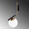 Modern Black Wall Lamp, MDF Body, 60 x 12 x 33 cm, E27 Socket (Max 40W), IP20, Pluggable, Laser-Cut Design, Stylish & Functional Lighting for Any Space