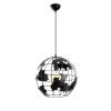 Modern Black Wall Lamp, MDF Body, 60 x 12 x 33 cm, E27 Socket (Max 40W), IP20, Pluggable, Laser-Cut Design, Stylish & Functional Lighting for Any Space