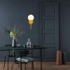 Modern Black Wall Lamp, MDF Body, 60 x 12 x 33 cm, E27 Socket (Max 40W), IP20, Pluggable, Laser-Cut Design, Stylish & Functional Lighting for Any Space