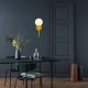 Modern Black Wall Lamp, MDF Body, 60 x 12 x 33 cm, E27 Socket (Max 40W), IP20, Pluggable, Laser-Cut Design, Stylish & Functional Lighting for Any Space