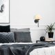 Modern Black Wall Lamp, MDF Body, 60 x 12 x 33 cm, E27 Socket (Max 40W), IP20, Pluggable, Laser-Cut Design, Stylish & Functional Lighting for Any Space