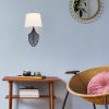Modern Black Wall Lamp, MDF Body, 60 x 12 x 33 cm, E27 Socket (Max 40W), IP20, Pluggable, Laser-Cut Design, Stylish & Functional Lighting for Any Space