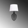 Modern Black Wall Lamp, MDF Body, 60 x 12 x 33 cm, E27 Socket (Max 40W), IP20, Pluggable, Laser-Cut Design, Stylish & Functional Lighting for Any Space