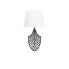 Modern Black Wall Lamp, MDF Body, 60 x 12 x 33 cm, E27 Socket (Max 40W), IP20, Pluggable, Laser-Cut Design, Stylish & Functional Lighting for Any Space