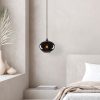 Modern Black Wall Lamp, MDF Body, 60 x 12 x 33 cm, E27 Socket (Max 40W), IP20, Pluggable, Laser-Cut Design, Stylish & Functional Lighting for Any Space
