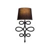 Modern Black Wall Lamp, MDF Body, 60 x 12 x 33 cm, E27 Socket (Max 40W), IP20, Pluggable, Laser-Cut Design, Stylish & Functional Lighting for Any Space