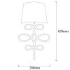 Modern Black Wall Lamp, MDF Body, 60 x 12 x 33 cm, E27 Socket (Max 40W), IP20, Pluggable, Laser-Cut Design, Stylish & Functional Lighting for Any Space