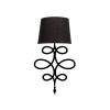Modern Black Wall Lamp, MDF Body, 60 x 12 x 33 cm, E27 Socket (Max 40W), IP20, Pluggable, Laser-Cut Design, Stylish & Functional Lighting for Any Space