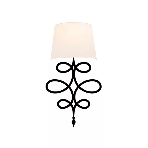 Modern wall lamp with metal housing and fabric cap, 15 x 28 cm, height 62 cm | E27 Socket Max 40W, IP20 | Stylish black and white design, perfect for home and office decor, and includes a set-up guide