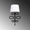 Modern Black Wall Lamp, MDF Body, 60 x 12 x 33 cm, E27 Socket (Max 40W), IP20, Pluggable, Laser-Cut Design, Stylish & Functional Lighting for Any Space