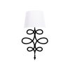 Modern Black Wall Lamp, MDF Body, 60 x 12 x 33 cm, E27 Socket (Max 40W), IP20, Pluggable, Laser-Cut Design, Stylish & Functional Lighting for Any Space