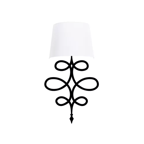 Modern wall lamp with metal housing and fabric cap, 15 x 28 cm, height 62 cm | E27 Socket Max 40W, IP20 | Stylish black and white design, perfect for home and office decor, and includes a set-up guide