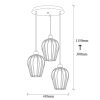 Modern Black Wall Lamp, MDF Body, 60 x 12 x 33 cm, E27 Socket (Max 40W), IP20, Pluggable, Laser-Cut Design, Stylish & Functional Lighting for Any Space