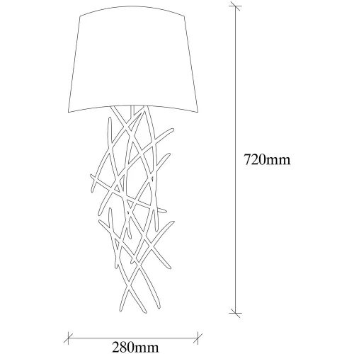 Modern industrial wall lamp, black iron body, 15 x 28 cm, height 72 cm, E27 socket Max 40W, IP20 | Stylish fabric cap, perfect for home and office decoration, unique solid color design