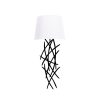Modern Black Wall Lamp, MDF Body, 60 x 12 x 33 cm, E27 Socket (Max 40W), IP20, Pluggable, Laser-Cut Design, Stylish & Functional Lighting for Any Space