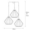 Modern Black Wall Lamp, MDF Body, 60 x 12 x 33 cm, E27 Socket (Max 40W), IP20, Pluggable, Laser-Cut Design, Stylish & Functional Lighting for Any Space