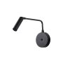 Modern Black Wall Lamp, MDF Body, 60 x 12 x 33 cm, E27 Socket (Max 40W), IP20, Pluggable, Laser-Cut Design, Stylish & Functional Lighting for Any Space
