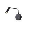 Modern Black Wall Lamp, MDF Body, 60 x 12 x 33 cm, E27 Socket (Max 40W), IP20, Pluggable, Laser-Cut Design, Stylish & Functional Lighting for Any Space