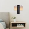 Modern Black Wall Lamp, MDF Body, 60 x 12 x 33 cm, E27 Socket (Max 40W), IP20, Pluggable, Laser-Cut Design, Stylish & Functional Lighting for Any Space