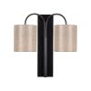 Modern Black Wall Lamp, MDF Body, 60 x 12 x 33 cm, E27 Socket (Max 40W), IP20, Pluggable, Laser-Cut Design, Stylish & Functional Lighting for Any Space