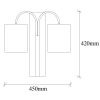 Modern Black Wall Lamp, MDF Body, 60 x 12 x 33 cm, E27 Socket (Max 40W), IP20, Pluggable, Laser-Cut Design, Stylish & Functional Lighting for Any Space