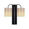 Modern Black Wall Lamp, MDF Body, 60 x 12 x 33 cm, E27 Socket (Max 40W), IP20, Pluggable, Laser-Cut Design, Stylish & Functional Lighting for Any Space