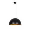 Modern Industrial Chandelier, Black & Gold, 50 cm Diameter, 121 cm Height | Adjustable Height, E27 Socket, IP20 | Perfect for Scandinavian & Novelty Decor in Home & Office Spaces