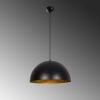 Modern Industrial Chandelier, Black & Gold, 50 cm Diameter, 121 cm Height | Adjustable Height, E27 Socket, IP20 | Perfect for Scandinavian & Novelty Decor in Home & Office Spaces